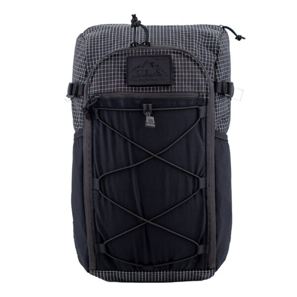 ULA Xpac 30L Dragonfly in Black Robic XPac with Logo on Velcro tab