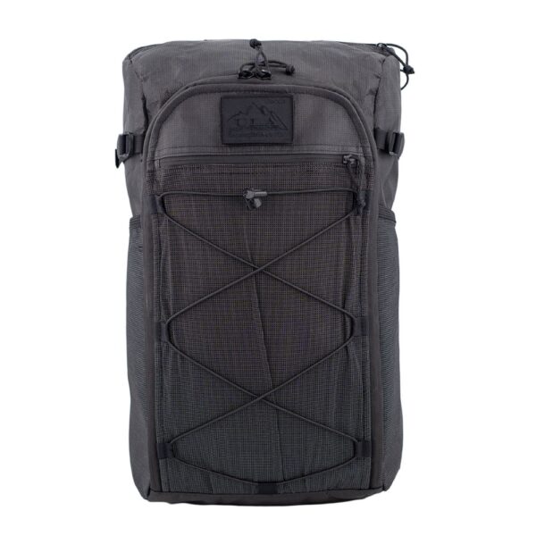ULA Ultra 36L Dragonfly in Black Magic with removable logo patch on Velcro tab